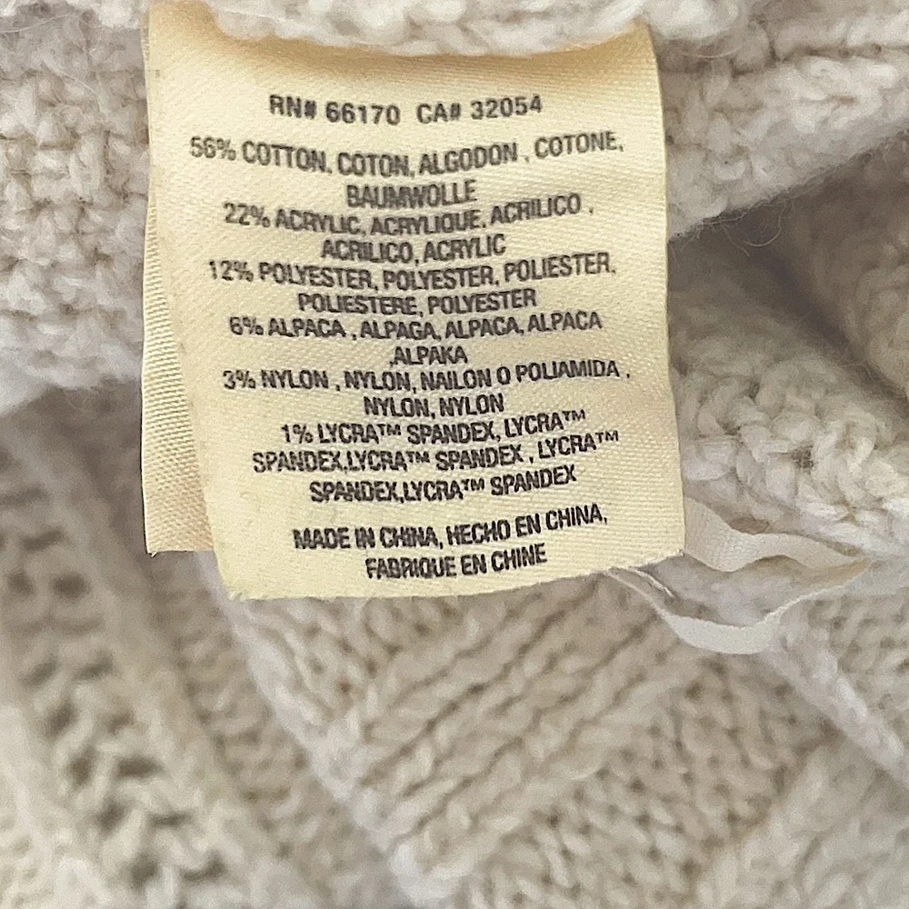 Anthropologie Sleeping on Snow Neves Off‎ Shoulder Pullover Cable knit Sweater